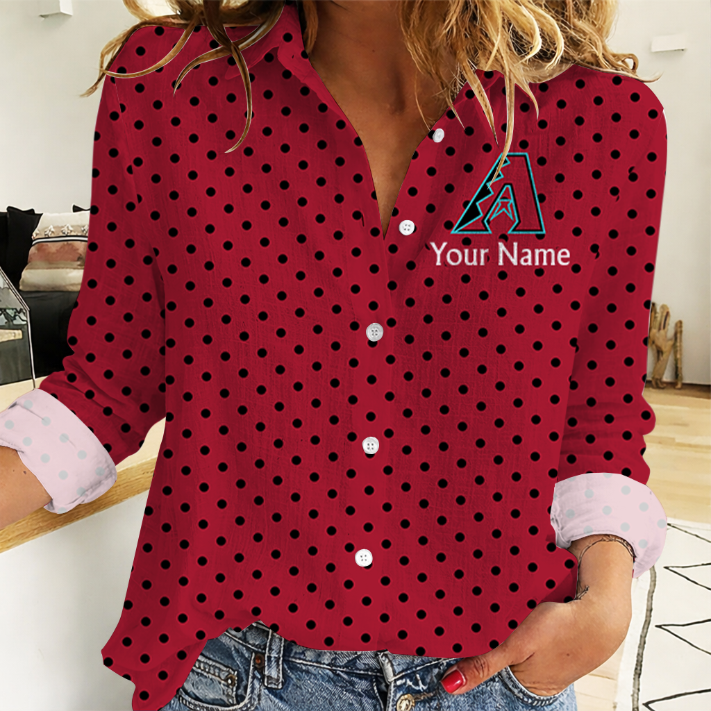 EXCLUSIVE EDITION - NEW CUSTOMIZED MLB07 ADS ARIZONA DIAMONDBACKS WOMEN CASUAL SHIRT