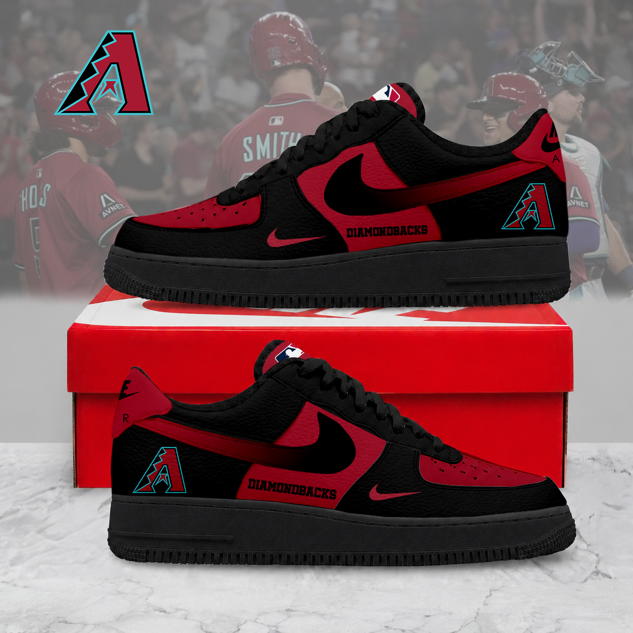 MEGA SALE - NEW CUSTOMIZED MLB07 ADS ARIZONA DIAMONDBACKS AF1 SHOES