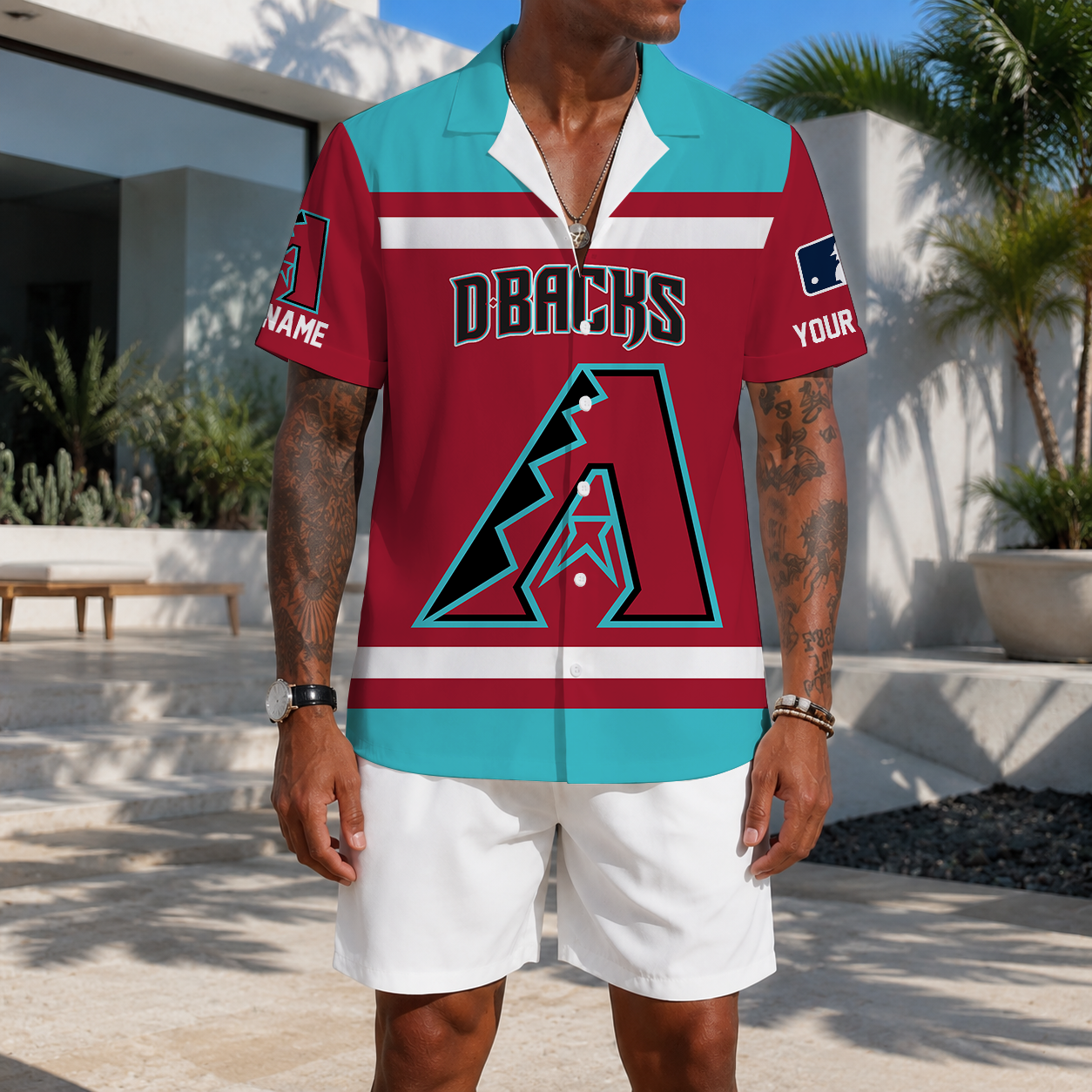 LIMITED EDITION - NEW CUSTOMIZED MLB07 ADS ARIZONA DIAMONDBACKS UNISEX HAWAIIAN SHIRT
