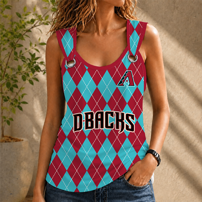 [FLASH SALE] NEW CUSTOMIZED MLB07 ADS ARIZONA DIAMONDBACKS O-RING SHOULDER TANK TOP