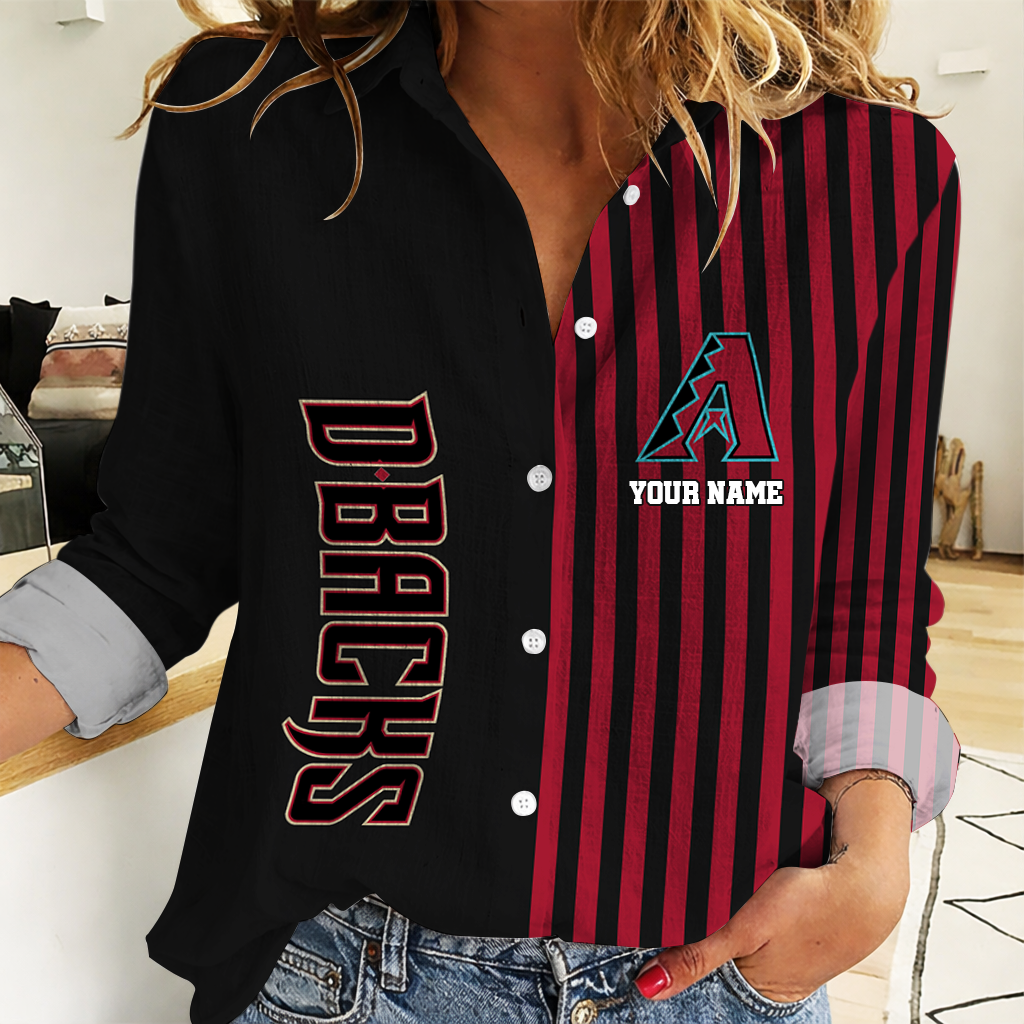 LIMITED EDITION - NEW CUSTOMIZED MLB07 ADS ARIZONA DIAMONDBACKS WOMEN CASUAL SHIRT