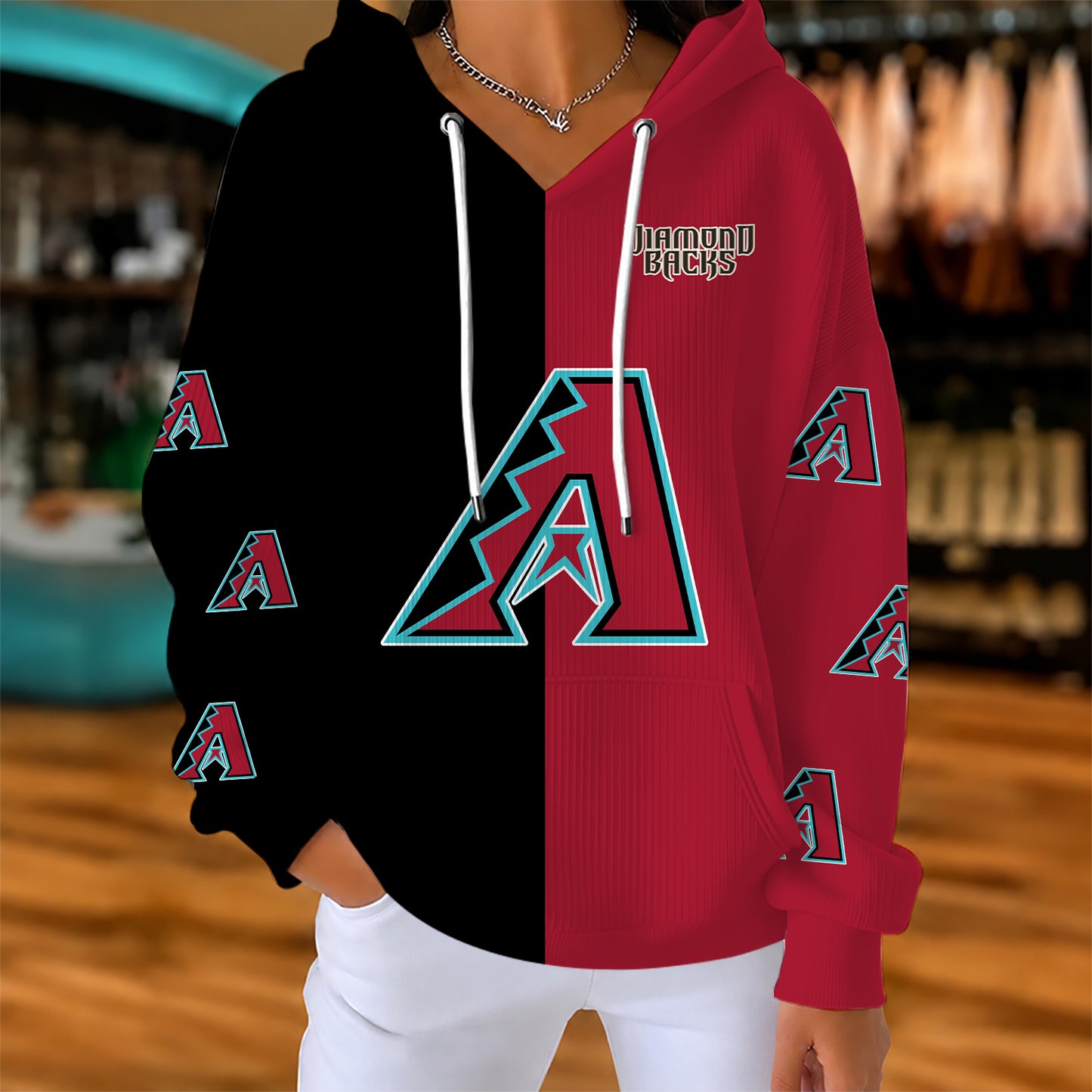 [FLASH SALE] NEW CUSTOMIZED MLB07 ADS ARIZONA DIAMONDBACKS RIBBED HOODIE & SWEATSHIRT