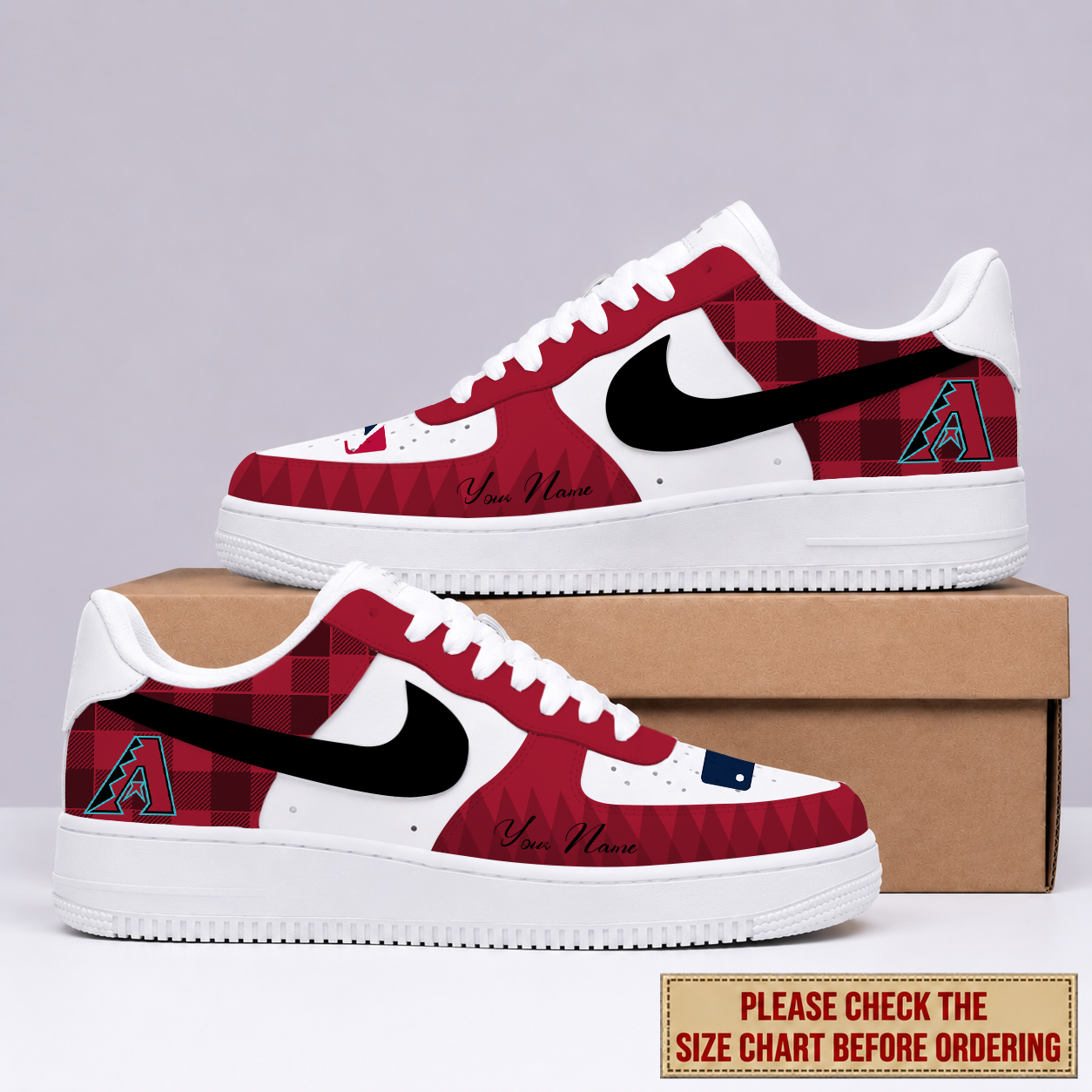 LIMITED EDITION - NEW CUSTOMIZED MLB07 ADS ARIZONA DIAMONDBACKS AF1 SHOES