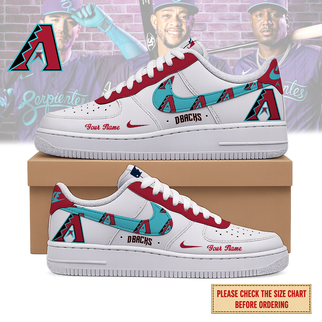 LIMITED EDITION - NEW CUSTOMIZED MLB07 ADS ARIZONA DIAMONDBACKS AF1 SHOES