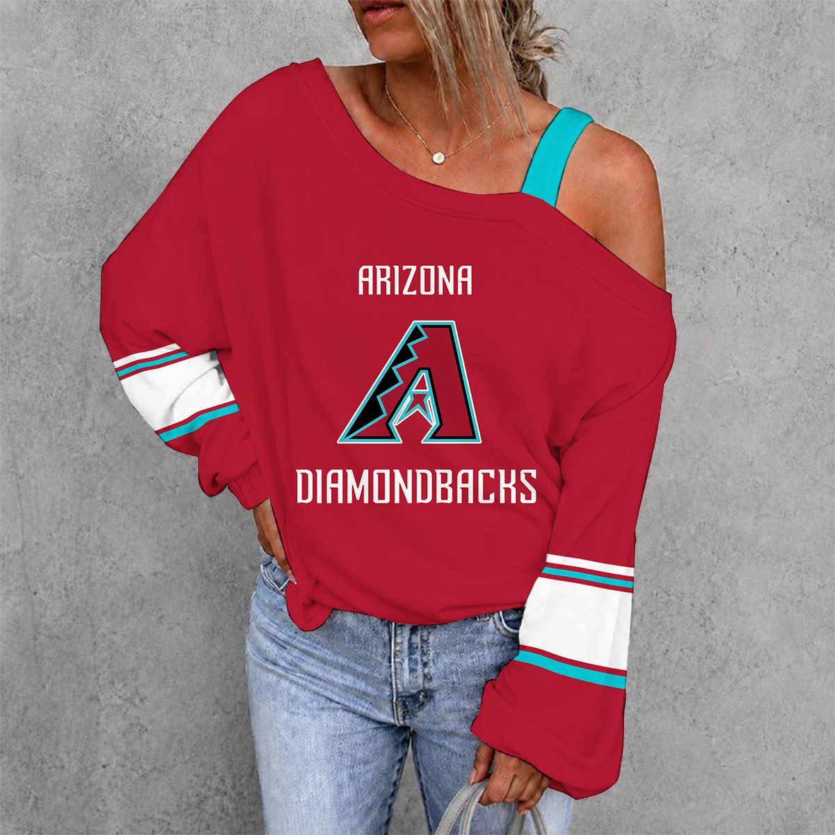 [FLASH SALE] NEW CUSTOMIZED MLB07 ADS ARIZONA DIAMONDBACKS DROP SHOULDER SWEATSHIRT