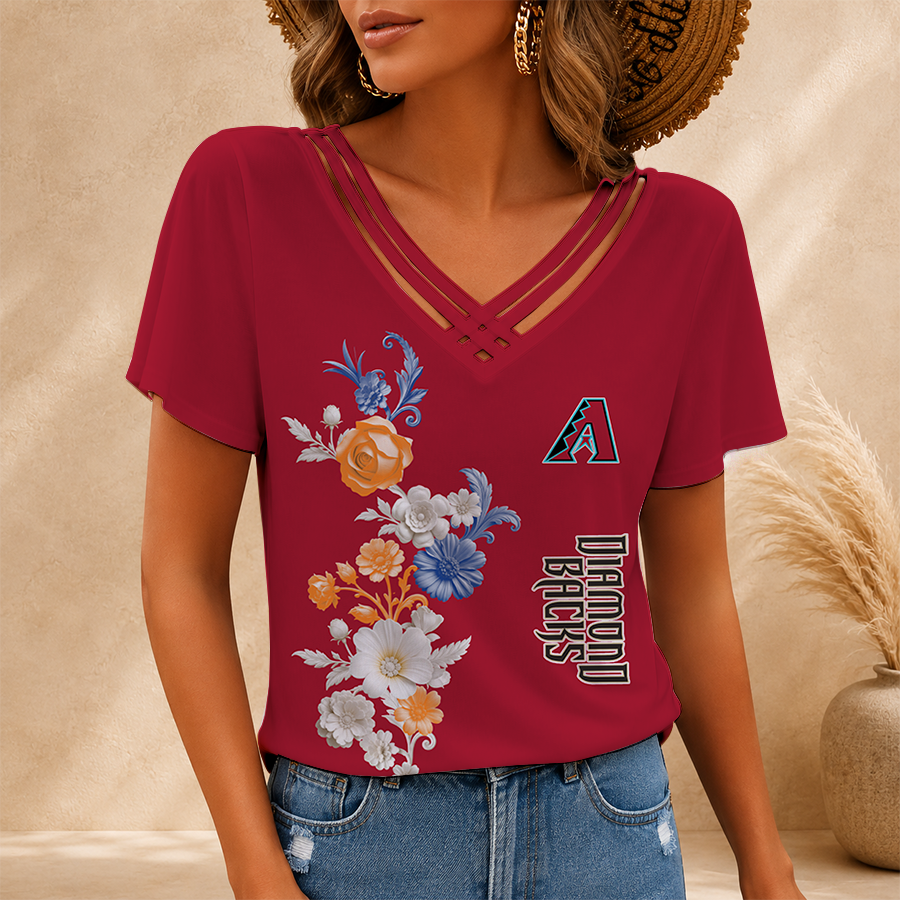 [FLASH SALE] NEW CUSTOMIZED MLB07 ADS ARIZONA DIAMONDBACKS V-NECK SHIRT