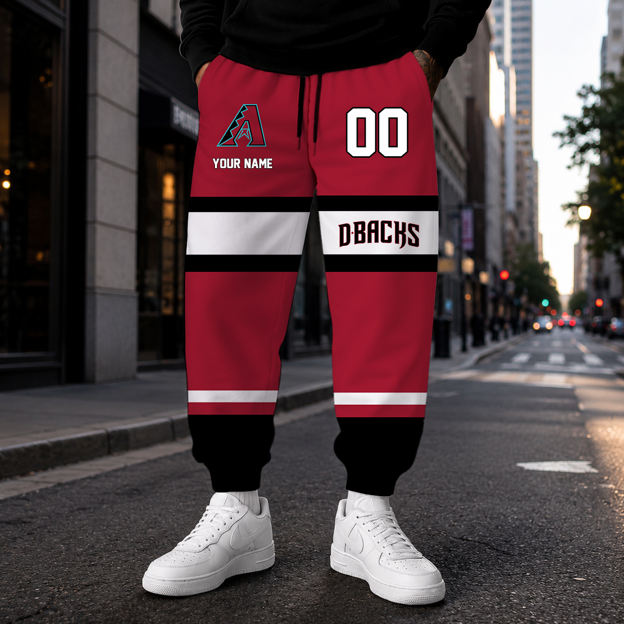 VIRAL EDITION - NEW CUSTOMIZED MLB07 ADS ARIZONA DIAMONDBACKS SWEATPANTS