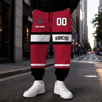 VIRAL EDITION - NEW CUSTOMIZED MLB07 ADS ARIZONA DIAMONDBACKS SWEATPANTS