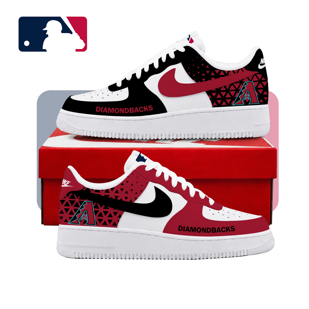 VIRAL EDITION - NEW CUSTOMIZED MLB07 ADS ARIZONA DIAMONDBACKS AF1 SHOES