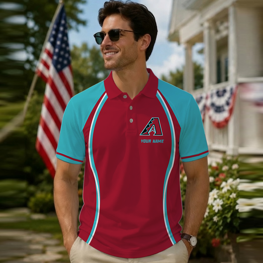 [FLASH SALE] NEW CUSTOMIZED MLB07 ADS ARIZONA DIAMONDBACKS POLO SHIRT