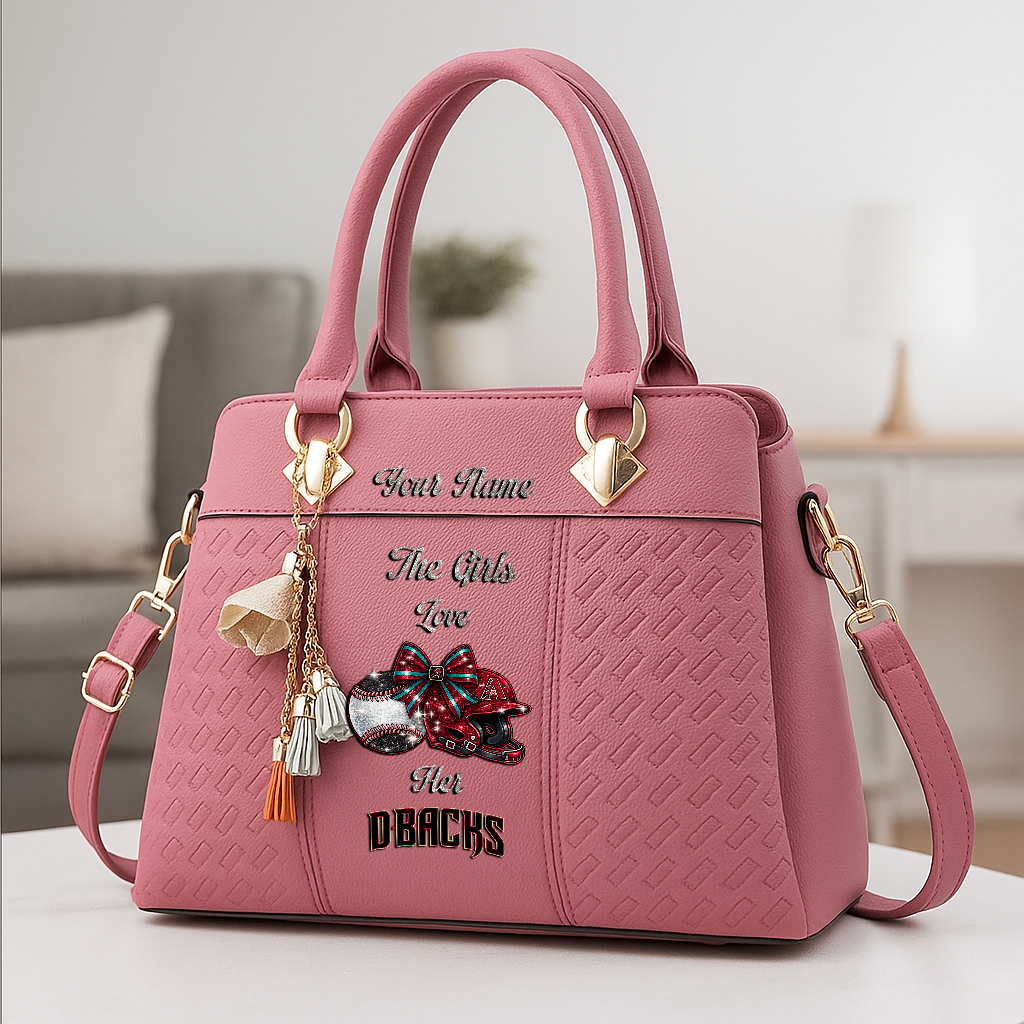 LIMITED EDITION - NEW CUSTOMIZED MLB07 ADS ARIZONA DIAMONDBACKS ZIP HANDBAG MULTICOLOR