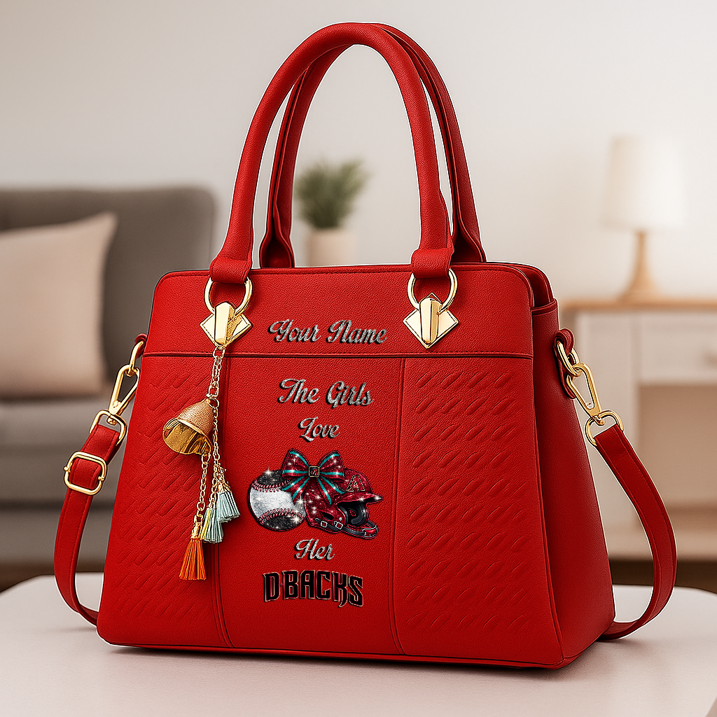 LIMITED EDITION - NEW CUSTOMIZED MLB07 ADS ARIZONA DIAMONDBACKS ZIP HANDBAG MULTICOLOR