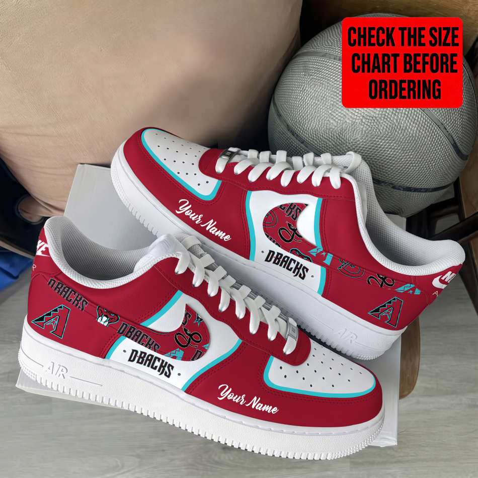 LIMITED EDITION - NEW CUSTOMIZED MLB07 ADS ARIZONA DIAMONDBACKS AF1 SHOES