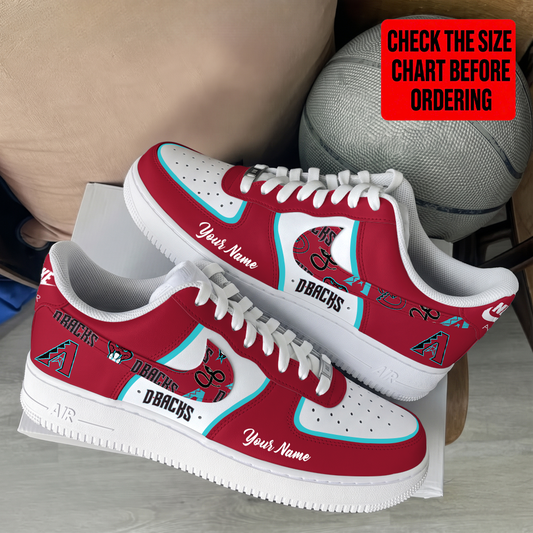 LIMITED EDITION - NEW CUSTOMIZED MLB07 ADS ARIZONA DIAMONDBACKS AF1 SHOES