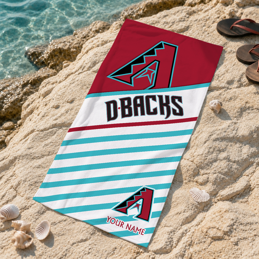 HOT DEAL - NEW CUSTOMIZED MLB07 ADS ARIZONA DIAMONDBACKS BEACH TOWEL FOR FAN