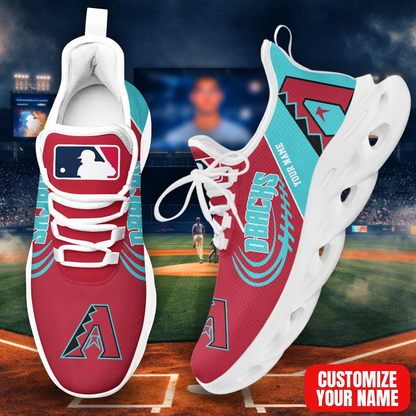 LIMITED EDITION - NEW CUSTOMIZED MLB07 ADS ARIZONA DIAMONDBACKS PREMIUM CLUNKY SNEAKERS