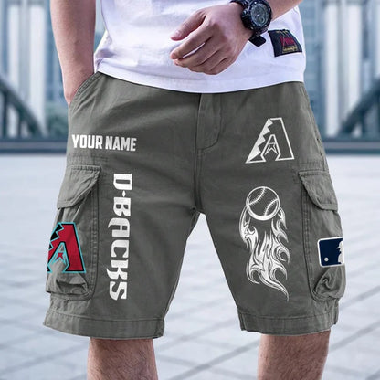 [FLASH SALE] NEW CUSTOMIZED MLB07 ADS ARIZONA DIAMONDBACKS MEN'S CARGO SHORTS