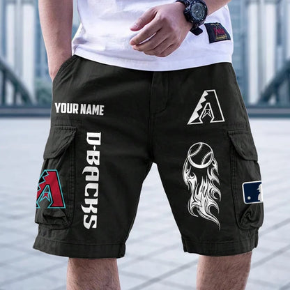 [FLASH SALE] NEW CUSTOMIZED MLB07 ADS ARIZONA DIAMONDBACKS MEN'S CARGO SHORTS