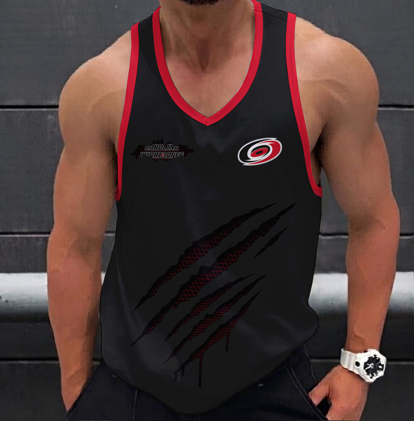 LIMITED EDITION - NEW CUSTOMIZED NHL07 CLH CAROLINA HURRICANES UNISEX TANK TOP