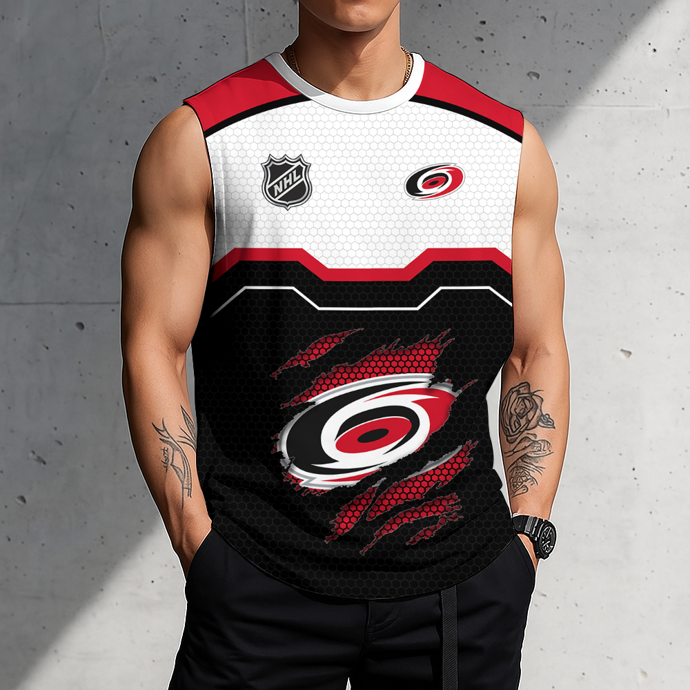 SPECIAL EDITION - NEW CUSTOMIZED NHL07 CLH CAROLINA HURRICANES MEN'S GYM SHIRT