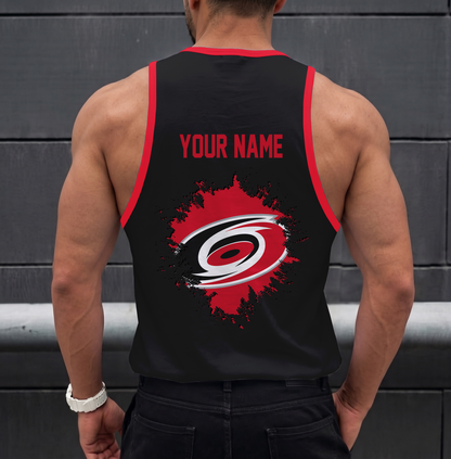 LIMITED EDITION - NEW CUSTOMIZED NHL07 CLH CAROLINA HURRICANES UNISEX TANK TOP