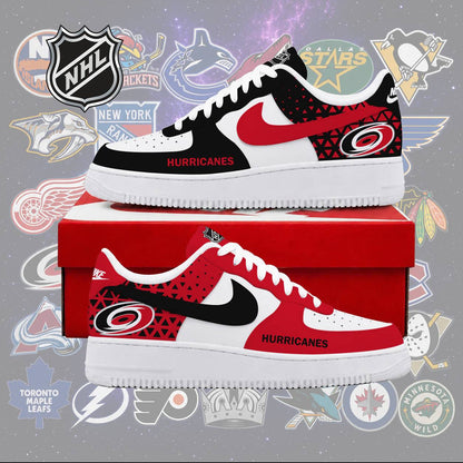 LIMITED EDITION - NEW CUSTOMIZED NHL07 CLH CAROLINA HURRICANES AF1 SHOES