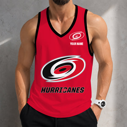 LIMITED EDITION - NEW CUSTOMIZED NHL07 CLH CAROLINA HURRICANES MEN'S TANK TOP