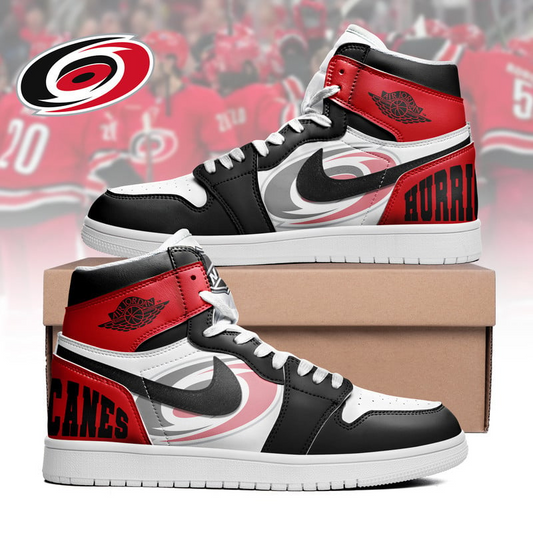 LIMITED EDITION - NEW CUSTOMIZED NHL07 CR HURRICANES AIR JORDAN SNEAKERS