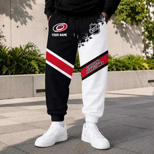 LIMITED EDITION - NEW CUSTOMIZED NHL07 CLH CAROLINA HURRICANES SWEATPANTS