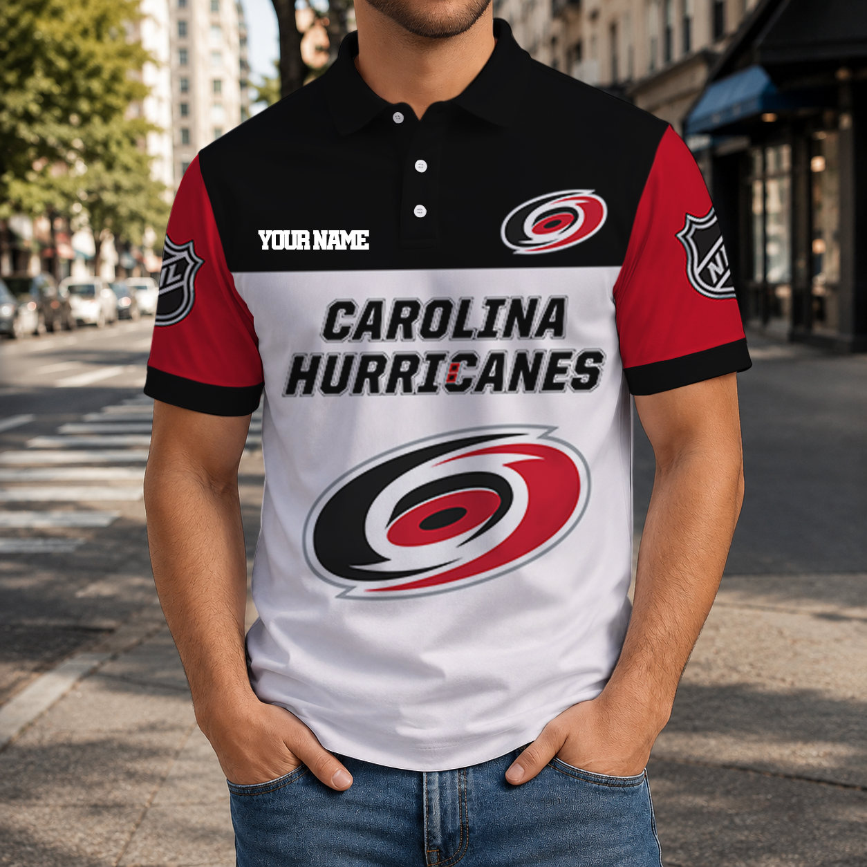 EXCLUSIVE EDITION - NEW CUSTOMIZED NHL07 CLH CAROLINA HURRICANES T-SHIRT, POLO SHIRT, ZIP POLO SHIRT, SWEATSHIRT, HOODIE & ZIP HOODIE
