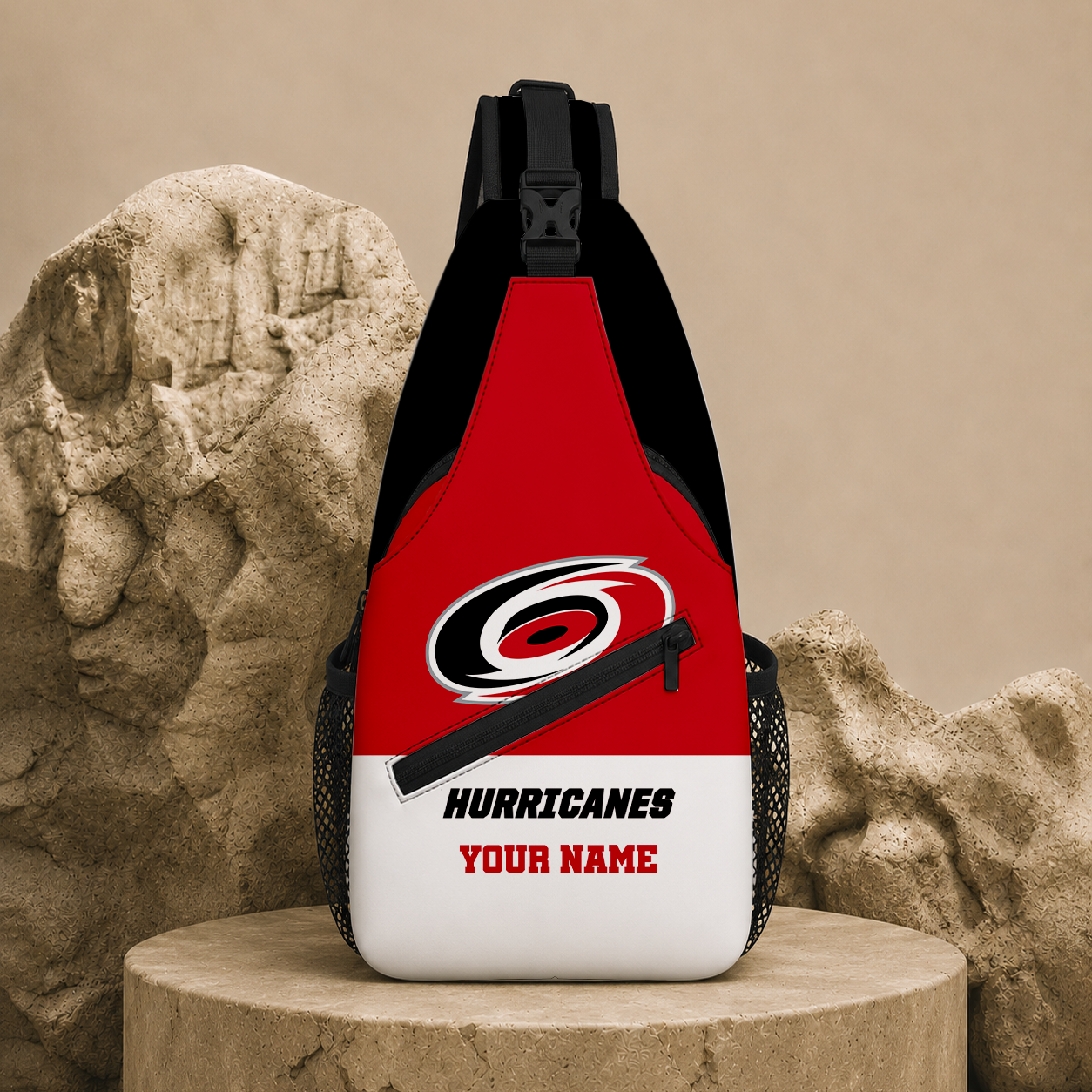 LIMITED EDITION - NEW CUSTOMIZED NHL07 CLH CAROLINA HURRICANES SLING BAG