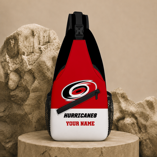 LIMITED EDITION - NEW CUSTOMIZED NHL07 CLH CAROLINA HURRICANES SLING BAG