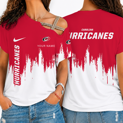 [SUPER SALE] NEW CUSTOMIZED NHL07 CLH CAROLINA HURRICANES SHOULDER SHIRT