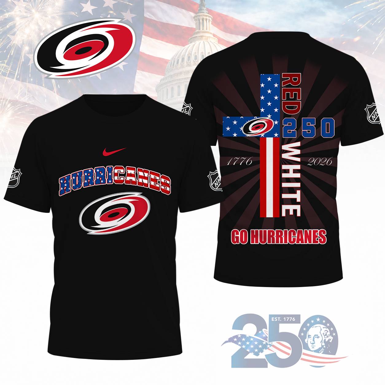 LIMITED EDITION - NEW CUSTOMIZED NHL07 CLH CAROLINA HURRICANES T-SHIRT, POLO SHIRT, ZIP POLO SHIRT, SWEATSHIRT, HOODIE & ZIP HOODIE