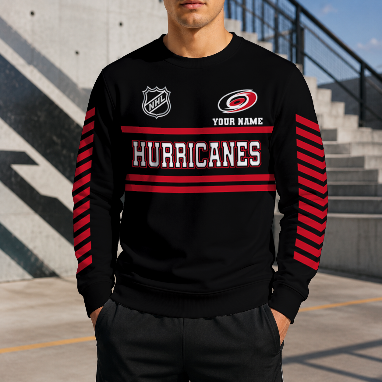 VIRAL EDITION - NEW CUSTOMIZED NHL07 CLH CAROLINA HURRICANES UNISEX SWEATSHIRT
