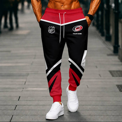 LIMITED EDITION - NEW CUSTOMIZED NHL07 CLH CAROLINA HURRICANES UNISEX LONG PANTS