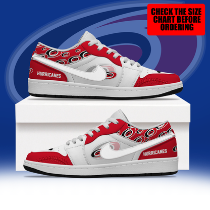 [SUPER SALE] NEW CUSTOMIZED NHL07 CLH CAROLINA HURRICANES AIR JORDAN LOW SHOES