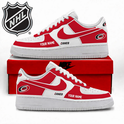 LIMITED EDITION - NEW CUSTOMIZED NHL07 CLH CAROLINA HURRICANES AF1 SHOES