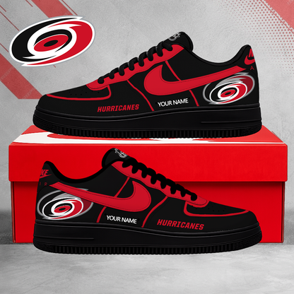 LIMITED EDITION - NEW CUSTOMIZED NHL07 CLH CAROLINA HURRICANES AF1 SHOES