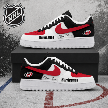 FINAL CLEARANCE - NEW CUSTOMIZED NHL07 CLH CAROLINA HURRICANES AF1 SHOES