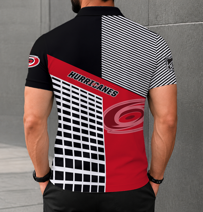VIRAL EDITION - NEW CUSTOMIZED NHL07 CLH CAROLINA HURRICANES POLO SHIRT