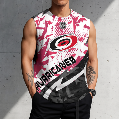 LIMITED EDITION - NEW CUSTOMIZED NHL07 CLH CAROLINA HURRICANES TANK TOP & GYM SHIRT