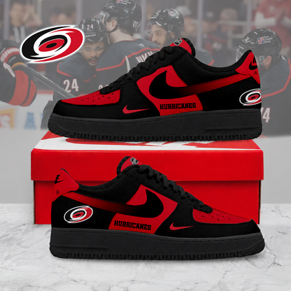 ELITE EDITION - NEW CUSTOMIZED NHL07 CLH CAROLINA HURRICANES AF1 SHOES