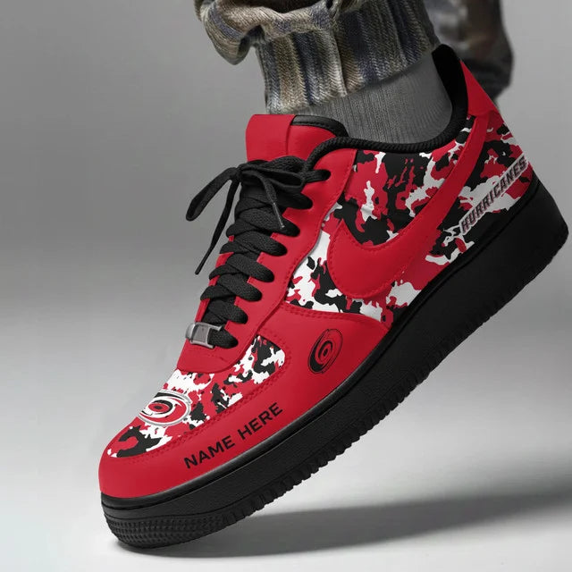 [SUPER SALE] NEW CUSTOMIZED NHL07 CLH CAROLINA HURRICANES AF1 SHOES