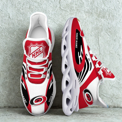 [SUPER SALE ] NEW CUSTOMIZED NHL07 CLH CAROLINA HURRICANES MAX SOUL SHOES