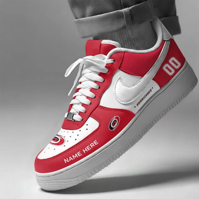 [SUPER SALE] NEW CUSTOMIZED NHL07 CLH CAROLINA HURRICANES AF1 SHOES