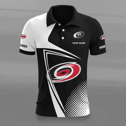 [SUPER SALE] NEW CUSTOMIZED NHL07 CLH CAROLINA HURRICANES POLO SHIRT