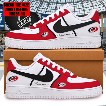 LIMITED EDITION - NEW CUSTOMIZED NHL07 CLH CAROLINA HURRICANES AF1 SHOES