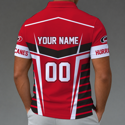 LIMITED EDITION - NEW CUSTOMIZED NHL07 CLH CAROLINA HURRICANES POLO SHIRT