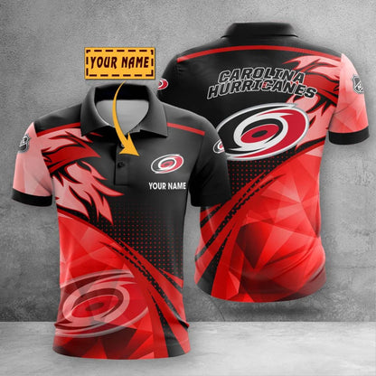 LIMITED EDITION - NEW CUSTOMIZED NHL07 CLH CAROLINA HURRICANES POLO SHIRT, ZIP POLO SHIRT & T-SHIRTS